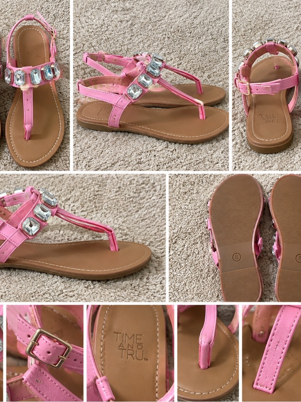 Pink rhinnestone sandals